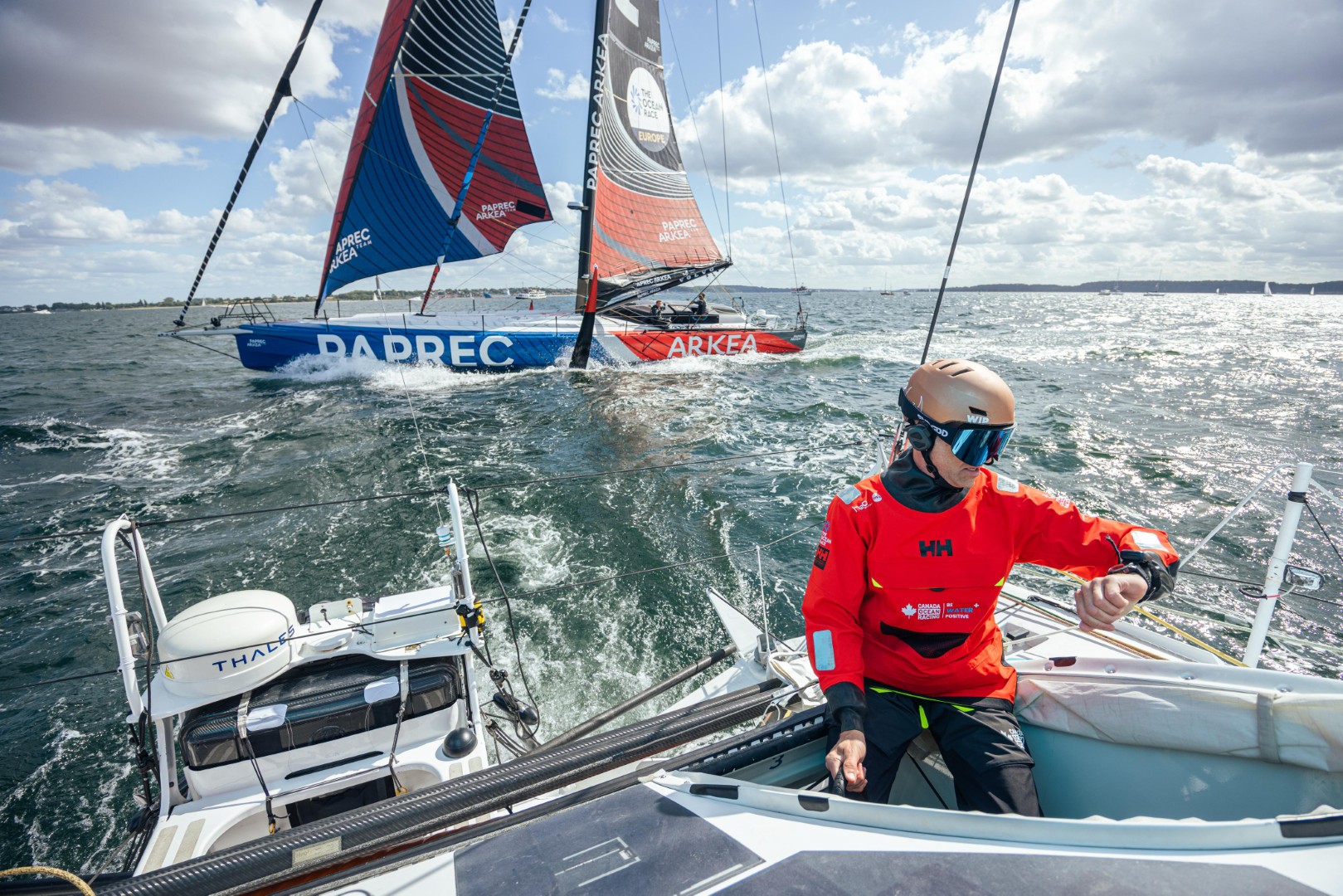 Choque espectacular envía a dos barcos de vuelta a Kiel tras el inicio espectacular de la Ocean Race Europe